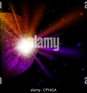Abstrakten farbigen Hintergrund mit Disco-Kugel Stockfoto