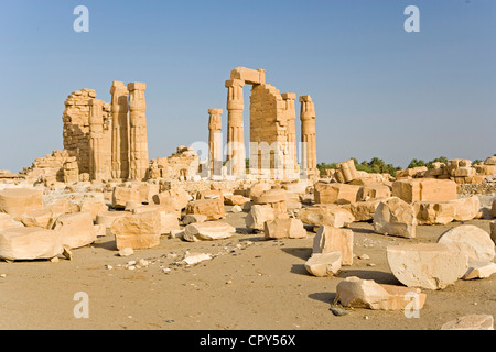 Sudan, Nubische Wüste, hohe Nubia, Ash-Shamaliya Provinz, Soleib, präsentiert es Flachreliefs aus dem Kurs der Sed Stockfoto