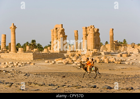 Sudan, Nubische Wüste, hohe Nubia, Ash-Shamaliya Provinz, Soleib, präsentiert es Flachreliefs aus dem Kurs der Sed Stockfoto