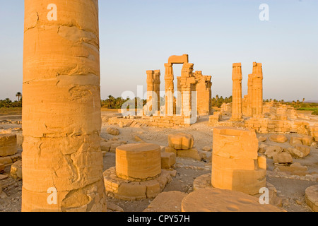 Sudan, Nubische Wüste, hohe Nubia, Ash-Shamaliya Provinz, Soleib, präsentiert es Flachreliefs aus dem Kurs der Sed Stockfoto