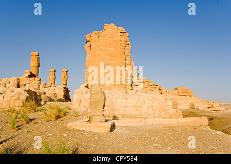 Sudan, Nubische Wüste, hohe Nubia, Ash-Shamaliya Provinz, Soleib, präsentiert es Flachreliefs aus dem Kurs der Sed Stockfoto