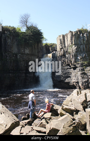 Teesdale Szenen, North East England. 26. Mai 2012 - High Force Wasserfall - eines der spektakulärsten Wasserfälle in England Stockfoto