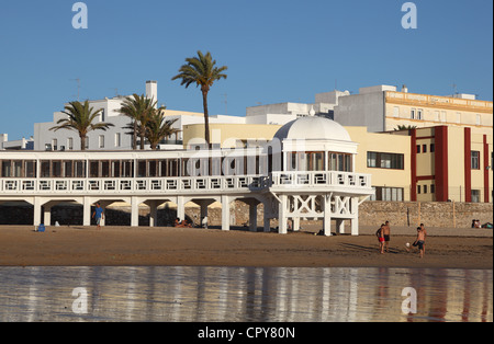 Strand La Caleta in Cadiz, Andalusien Spanien Stockfoto