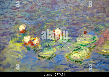 Detail der Seerosen von Claude Monet, Musee de l ' Orangerie-Museum, Paris, Frankreich, Europa Stockfoto