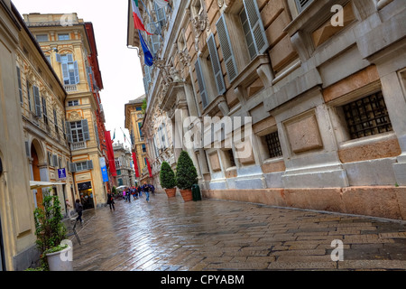 Via Garibaldi, Genua, Ligurien, Italien Stockfoto