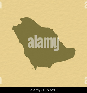 Politische Karte von Saudi-Arabien mit mehreren Provinzen. Stockfoto