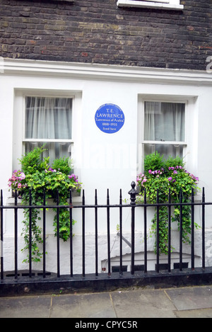 14 Barton Street London S.W.1 die Heimat der T E Lawrence - Lawrence von Arabien Stockfoto