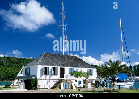 Antigua und Barbuda, Antigua Island, harbour Master Büro in English Harbour Stockfoto