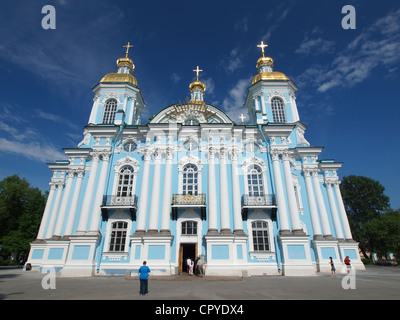 St. Nikolaus-Marine-Kathedrale in St. Petersburg, Russland Stockfoto