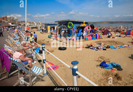 Direkt am Meer-Weymouth Stockfoto