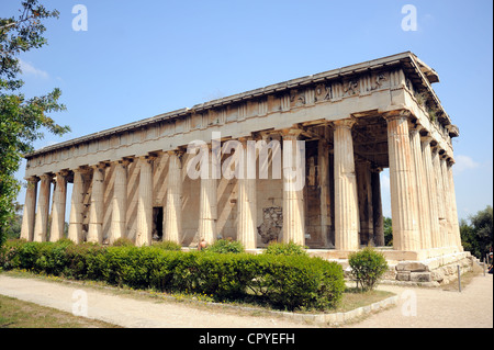 Athen, Griechenland, Hephaisteion, Theseion in antiken Agora Stockfoto