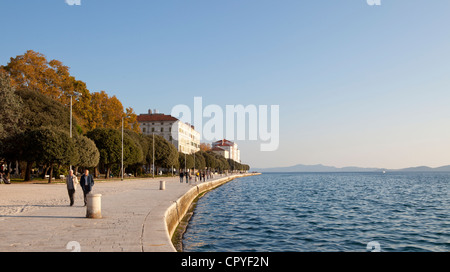 Strandpromenade, Zadar, Kroatien Stockfoto