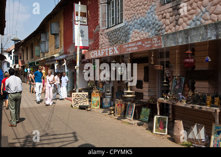 Indien, Bundesstaat Kerala, Kochi (Cochin), Altstadt, das alte jüdische Viertel Jew town Stockfoto