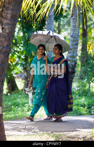 Indien, Bundesstaat Kerala, in der Nähe von Kollam, Munroe Island, junge Inder Stockfoto