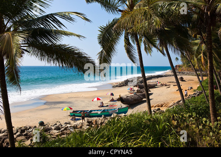 Indien, Bundesstaat Kerala, Varkala, Odayam Strand ein paar Kilometer südlich Stockfoto