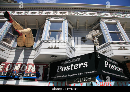 Haight Street, Haight-Ashbury-Viertel, der Haight, San Francisco, California, Vereinigte Staaten von Amerika, Nordamerika Stockfoto