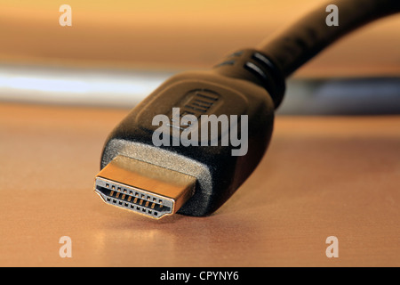 HDMI-Anschluss, HDMI-Kabel, High-Definition Multimedia Interface Stockfoto