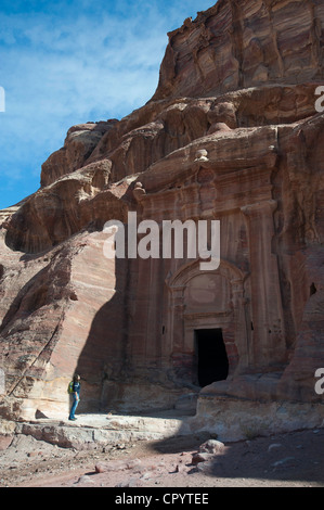 Das Renaissance-Grab im Tal der Schmetterlinge, Petra, Jordanien Stockfoto