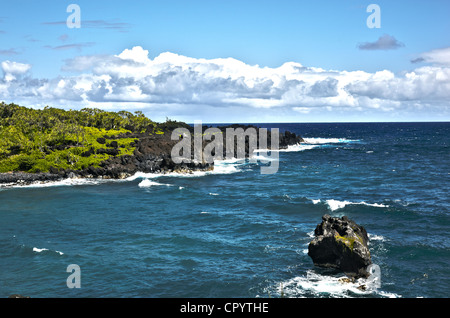 Küste, Waiʻanapanapa State Park, Hana, Maui, Hawaii, USA Stockfoto