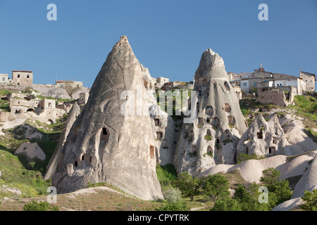 Tuffstein Formationen, uchisar, Kappadokien, Türkei Stockfoto