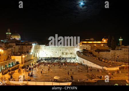 Klagemauer in der alten Stadt von Jerusalem, Israel, Naher Osten Stockfoto