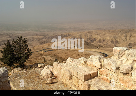 Blick vom Berg Nebo in das Gebirge Abarim, Jordanien, Westasien Stockfoto