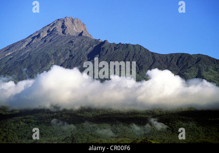 Tansania, Region Arusha, Mount Meru von Arusha National Park gesehen Stockfoto