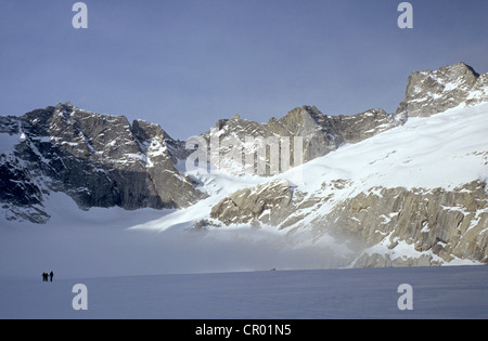 Schweiz, Graubünden, Bregaglia Palette, Skitouren gehen bis Cima di Castello (3300m) Stockfoto