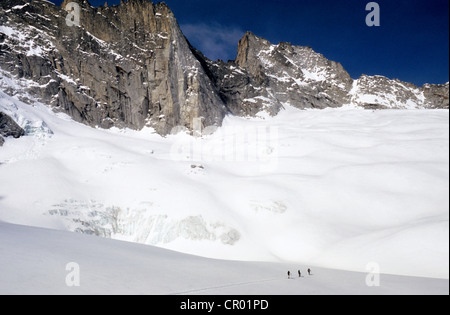 Schweiz, Graubünden, Bregaglia Palette, Skitouren gehen bis Cima di Castello (3300m) Stockfoto