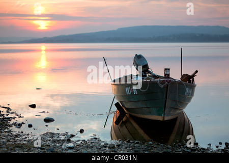 Angelboot/Fischerboot auf Reichenau Insel, Bodensee, Baden-Württemberg, Deutschland, Europa Stockfoto