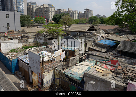 Hutong Zerstörung Peking china Stockfoto