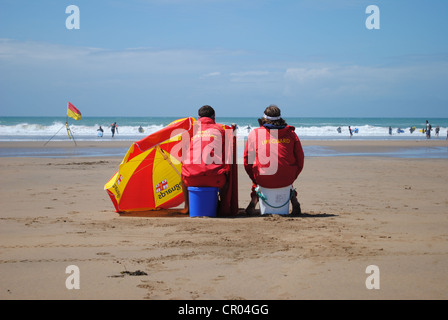 Rettungsschwimmer im Einsatz Stockfoto