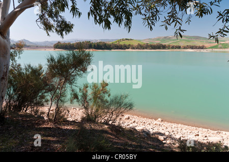 Embalse del Conde de Guadalhorce oder der Graf Guadalhorce Reservoir Stockfoto