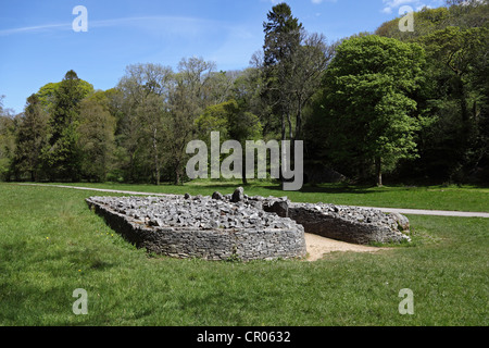 Parc Le Bruce neolithischen lange Cairn Grabkammer Parc le Breos Gower Wales UK Stockfoto