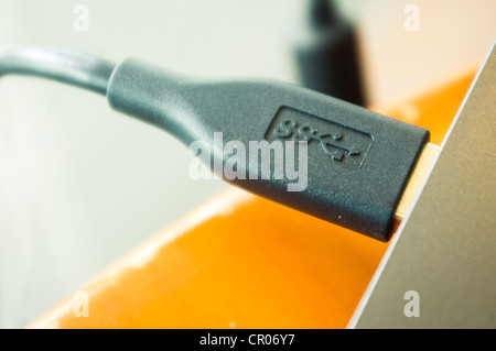 neue USB-Schnittstelle, die schneller als USB 2.0 zur Verfügung stellen. USB 3.0 oder Super-Speed USB. Stockfoto