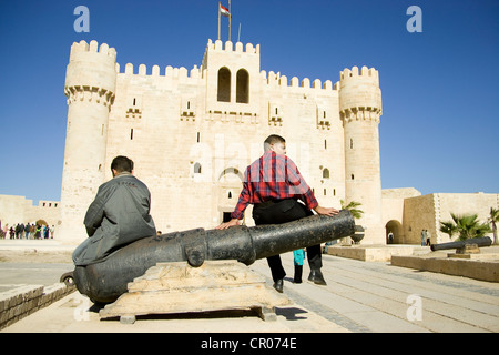 Ägypten, Unterägypten, Mittelmeerküste, Alexandria, Qaytbay (Qait Bey) Fort Stockfoto