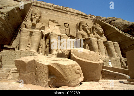 Ober-Ägypten, Nubien, Abu Simbel, Ägypten Website Weltkulturerbe der UNESCO, Ramses II Tempel Stockfoto