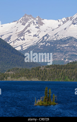 Gletscher der Saint Mary Lake mit Wild Goose Island, Glacier National Park, Rocky Mountains, Montana, Usa Stockfoto