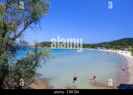 Frankreich, Var, Corniche des Maures, Bregancon Strand Stockfoto