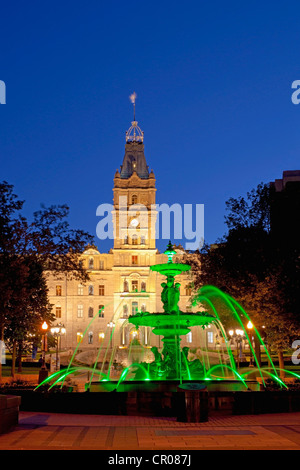 Fontaine de Tourny, Tourny Brunnen, Quebec Parlamentsgebäude, nationale Versammlung von Quebec, Quebec, Kanada Stockfoto