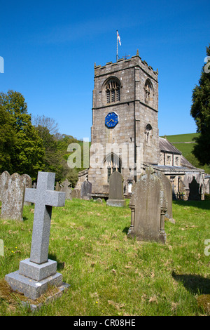 Pfarrei Kirche von Str. Wilfrid Burnsall Wharfedale Yorkshire Dales England Stockfoto