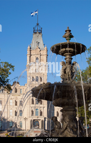 Fontaine de Tourny, Tourny Brunnen, Quebec Parlamentsgebäude, nationale Versammlung von Quebec, Quebec, Kanada Stockfoto