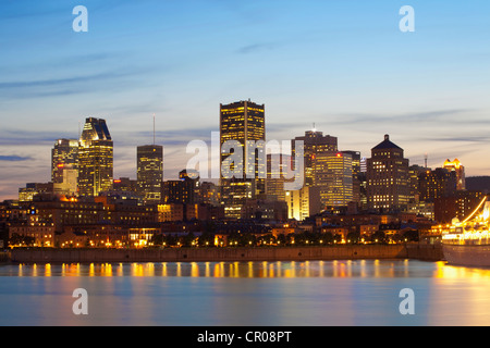 Skyline wie gesehen vom Parc de la Cité-du-Havre, Montreal, Quebec, Kanada Stockfoto