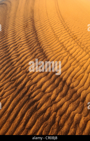 Sand Muster auf der Oberfläche einer Düne Dünen Noires, Tadrart, Tassili n ' Ajjer National Park, Algerien, Sahara, Nordafrika Stockfoto