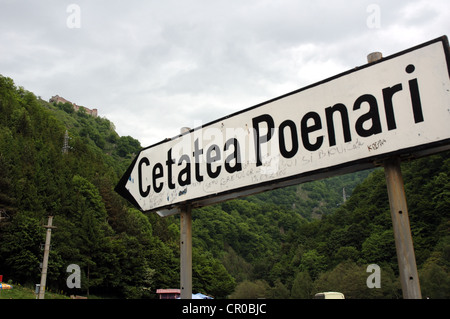 Cetatea Poenari - Vlad der Pfähler Festung in Rumänien Stockfoto