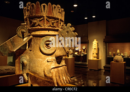 Mexico, Distrito Federal, Mexiko-Stadt, Museo Nacional de Antropología (MNA oder Nationalmuseum für Anthropologie), Skulptur Stockfoto