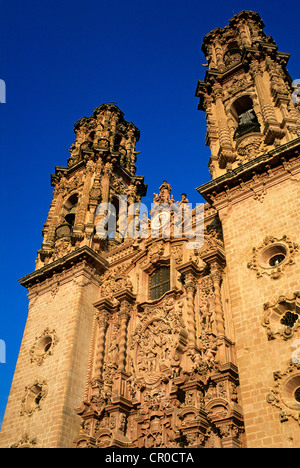 Mexiko, Guerrero, Taxco, Santa Prisca Staatskirche Stockfoto