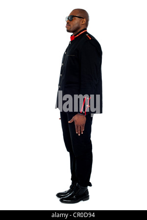 Seitenansicht eines stilvollen jungen afrikanischen männliche Modells Stockfoto