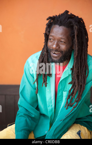 Bob Marley Museum, lokale Mann Porträt, Kingston, Jamaika. Stockfoto