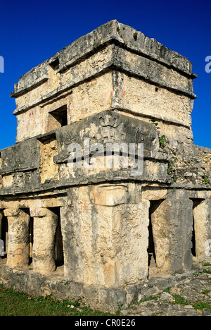 Mexiko, Quintana Roo Zustand, Maya-Stätte von Tulum am karibischen Meer Stockfoto